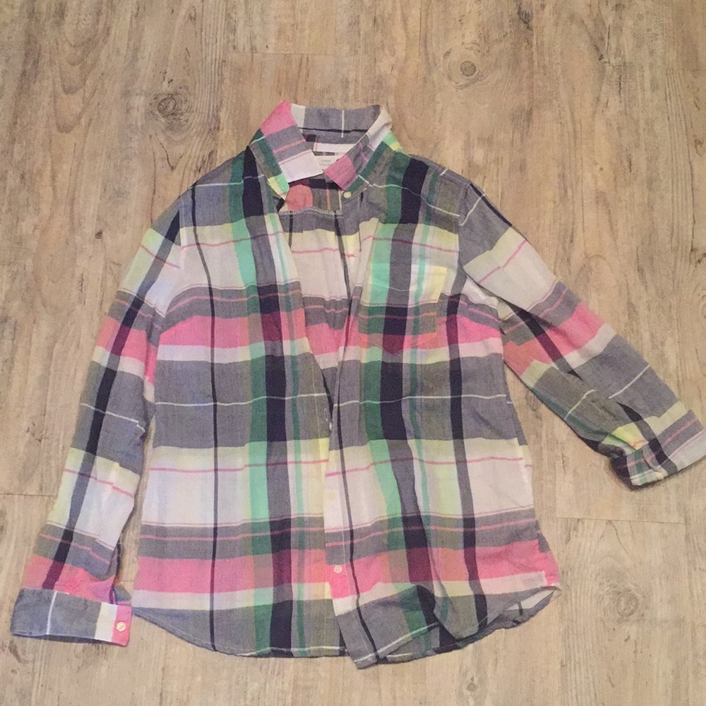 Plaid button down